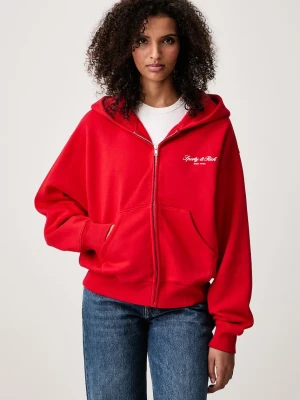 Sporty & Rich Signature NY bluza rozpinana z kapturem bawełniana damska
