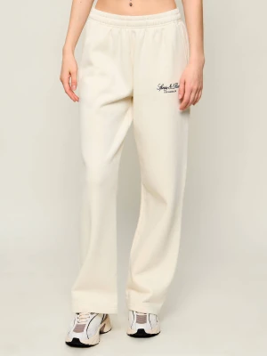 Sporty&Rich Spodnie dresowe BASILA | Relaxed fit Sporty & Rich ecru