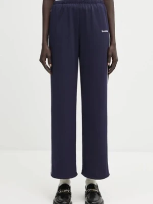 Sporty & Rich spodnie dresowe Serif Logo Retro Track damskie kolor granatowy z aplikacją PA05464300BL107