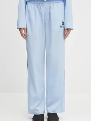 Sporty & Rich spodnie piżamowe bawełniane Vendome Pyjama damska kolor niebieski PA046602231BL90