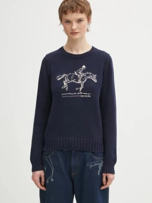 Sporty & Rich sweter bawełniany Horse Knitted