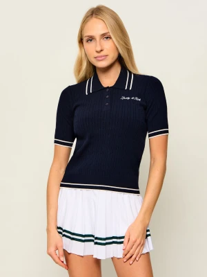 Sporty&Rich Sweter Jade | Slim Fit Sporty & Rich granatowy