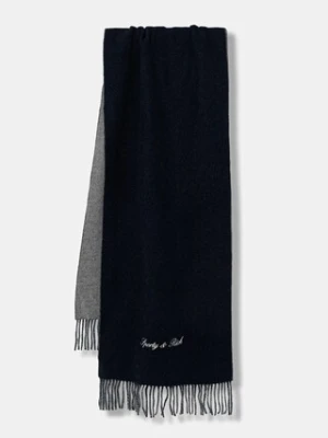 Sporty & Rich szalik wełniany Signature Logo Duo