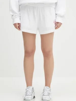 Sporty & Rich szorty bawełniane California Emblem Disco Short damskie kolor biały z nadrukiem high waist SH037606508WH01