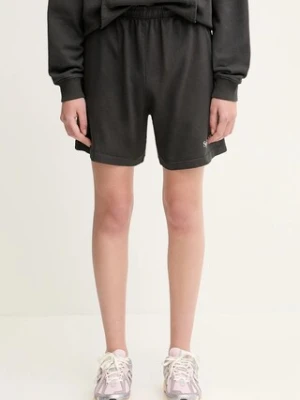 Sporty & Rich szorty bawełniane Hwcny Gym damskie kolor szary gładkie high waist SH039622016BA02