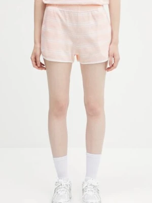 Sporty & Rich szorty bawełniane Src Terry damskie kolor różowy wzorzyste high waist SH013620302ST65