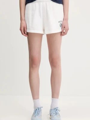 Sporty & Rich szorty Bh Crest Soft Disco damskie kolor biały z nadrukiem high waist SH052626256WH01