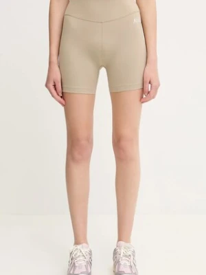 Sporty & Rich szorty Sr Runner Biker damskie kolor beżowy gładkie high waist SH003622139GY15