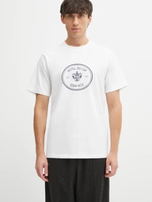 Sporty & Rich t-shirt bawełniany Eden Crest kolor biały wzorzysty TO04360666WH01