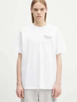 Sporty & Rich t-shirt bawełniany Faubourg kolor biały z nadrukiem TO043517619WH01