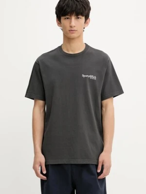 Sporty & Rich t-shirt bawełniany Hwcny kolor szary z nadrukiem TO043622016BA02