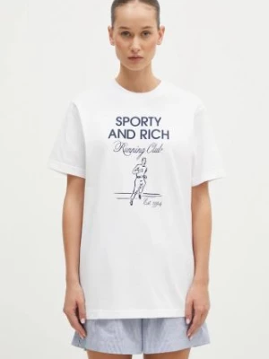 Sporty & Rich t-shirt bawełniany Running Man damski kolor biały TO042S409RW