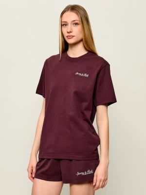Sporty&Rich T-shirt FEMA | Oversize fit Sporty & Rich bordowy