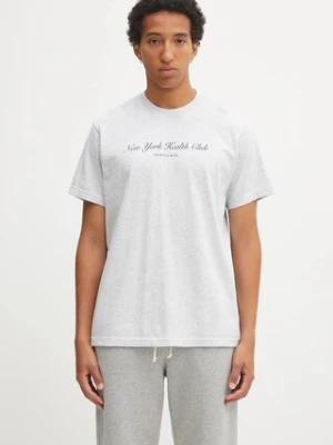Sporty & Rich t-shirt Ny Health Club kolor szary z nadrukiem TO043602043GY03
