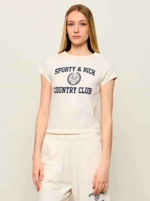 Sporty&Rich T-shirt Varsity Crest Essential | Slim Fit Sporty & Rich ecru