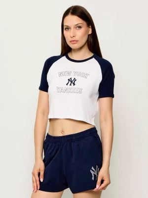 Sporty&Rich T-shirt Yankees Arch | Cropped Fit Sporty & Rich biały