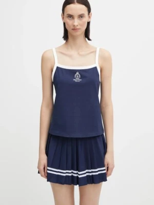 Sporty & Rich top Crown Tennis Pique Tank kolor granatowy TO079621304BL107