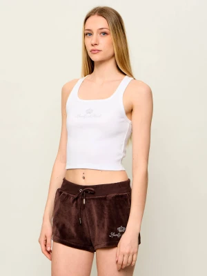 Sporty&Rich Top Juicy Crown | Sporty & Rich x Juicy Couture | Cropped Fit biały