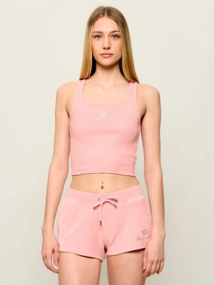 Sporty&Rich Top Juicy Crown | Sporty & Rich x Juicy Couture | Cropped Fit różowy