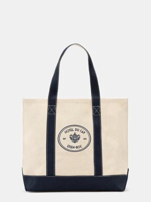Sporty & Rich torba bawełniana Eden Crest Two Tone Tote kolor beżowy BA00660673BE06