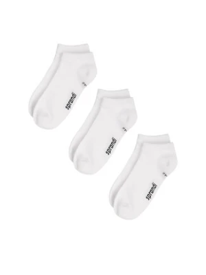 Sprandi Zestaw 3 par niskich skarpet unisex 0MB-003-AW23 (3-pack) Biały