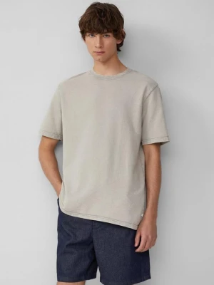 Sprany T-shirt o strukturze przędzy płomieniowej QS szary