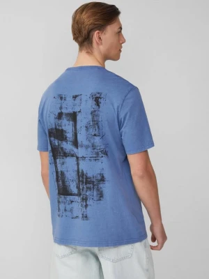 Sprany T-shirt z nadrukiem z przodu i z tyłu QS niebieski