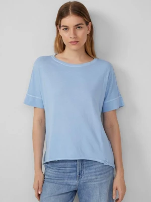 Sprany T-shirt z ozdobnymi szwami o luźnym kroju s.Oliver niebieski