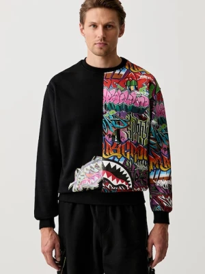 Sprayground bluza oversize bawełniana czarny