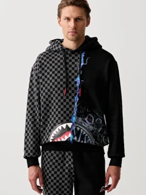 Sprayground bluza z kapturem bawełniana czarny