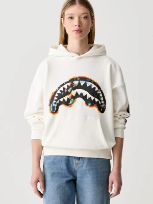 Sprayground bluza z kapturem bawełniana beżowy