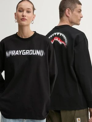 Sprayground longsleeve bawełniany kolor czarny z nadrukiem SP624