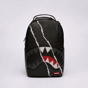Sprayground Plecak Center Rip Revealing Gray Check czarny