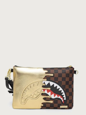 Sprayground saszetka damska z imitacji skóry SHARKS IN PARIS brązowy