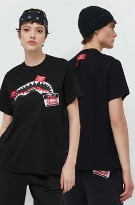 Sprayground t-shirt bawełniany kolor czarny z nadrukiem