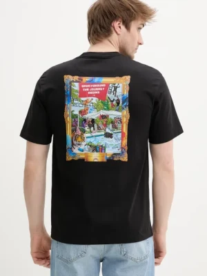 Sprayground t-shirt bawełniany kolor czarny z nadrukiem SP15012BLK