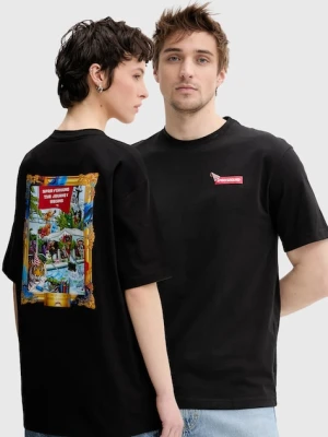 Sprayground t-shirt bawełniany kolor czarny z nadrukiem SP15012BLK