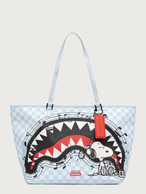 Sprayground torebka tote damska z imitacji skóry SNOOPY niebieski