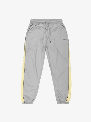 Sprinter spodnie regular męskie szare z panelami butter yellow Klasyk