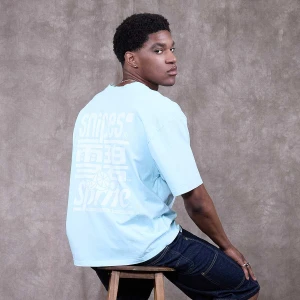 Sprite x SNIPES Lingual Oversized T-Shirt mężczyźni T-Shirty i Polo niebieski rozmiar Odzież