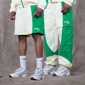 Sprite x SNIPES Zip Off Colorblock Track Pants mężczyźni Spodnie dresowe zielony rozmiar Odzież