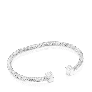 Srebrna Bransoleta Z 7-Milimetrowymi Motywami Misia Icon Mesh - Tous Rozmiar