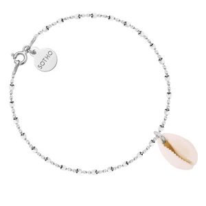 Srebrna bransoletka kosteczkowa z muszelką SOTHO