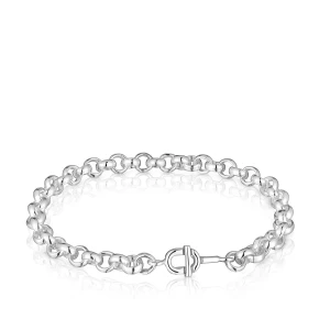 Srebrna Bransoletka Łańcuszkowa Tous Manifesto 17,5 Cm - Tous Rozmiar
