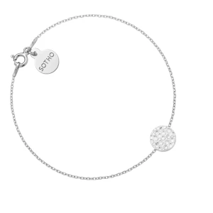 Srebrna bransoletka z chropowatym kółeczkiem SOTHO