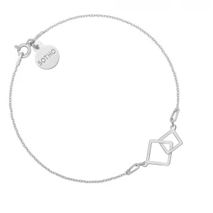 Srebrna bransoletka z dwoma kwadratami SOTHO