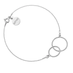 Srebrna bransoletka z dwoma obręczami SOTHO