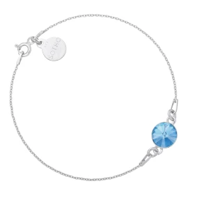 Srebrna bransoletka z jasnoniebieskim kryształem SWAROVSKI® CRYSTAL SOTHO