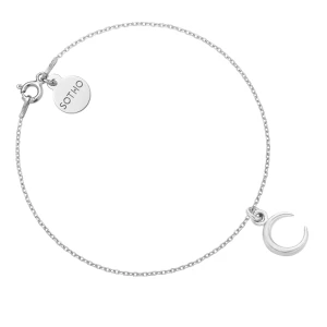 Srebrna bransoletka z księżycem SOTHO