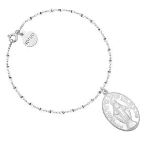 Srebrna bransoletka z medalikiem SOTHO